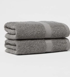 2pk Hand towels Light grey - Picture 1 of 1