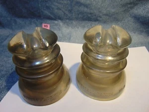 Whitall Tatum No. 10 Insulator ,,PAIR - Picture 1 of 10