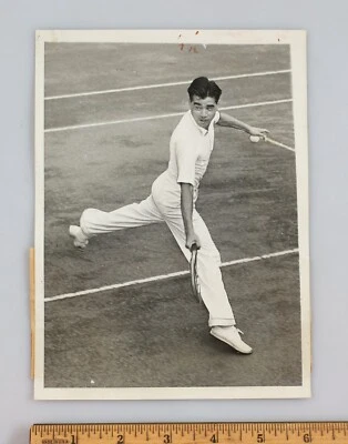 Vintage Type 1 Photo 1930 Jiro Yamagishi Tennis Player at Forest Hills - Image 1 of 2