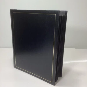 Spiral Bound Faux Leather 8x10 Black Photo Album 20 Top Loading Framed Pages - Picture 1 of 8