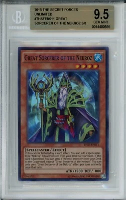 2015 Secret Forces Great Sorcerer of the Nekroz THSF-EN011 Super Rare BGS 9.5 - Image 1 of 2