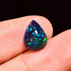 2,45 Cts. Piedra preciosa natural excepcional negro de ópalo etíope 12X9X5 mm cabina - Imagen 1 de 3