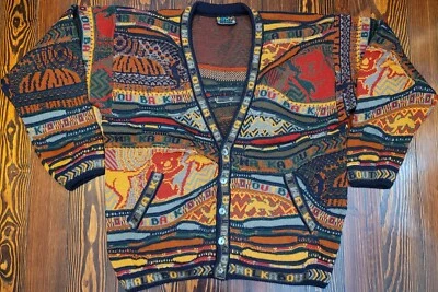 Coogi Australia Cardigan Sweater Tag SS Fits MEDIUM See Measurements  - Image 1 of 4