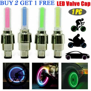1x LED Valve Stem CAP Wheel Tire Light Dust Lamp for Bike Bicycle Car Motorcycle - Picture 1 of 16