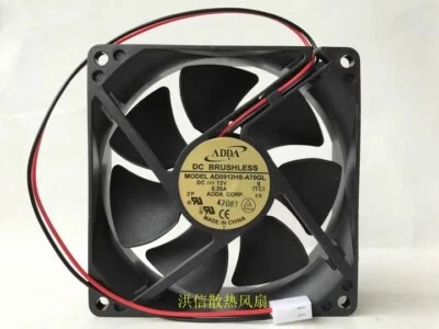 ADDA 9025 AD0912HS-A70GL DC12V 0.25A 9CM 2-Pin Case Cooling Fan - Image 1 of 4