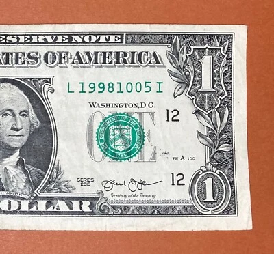 1998 October 5 (L 19981005 I) Birthday Note $1 One Dollar Bill - Image 1 of 3