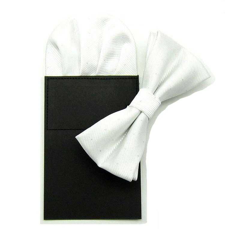 Hombres Pre-atado Lunares Pajarita Pajarita Bolsillo Cuadrado Pañuelo Boda Fiesta Conjunto  Foto 1 de 1