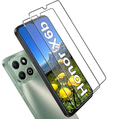 EGEDI Für HONOR X6b Echt Glas Display Schutz Panzerfolie Displayschutz Schutzglas - 2x