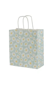 SSWBasics Medium - Daisy Paper Shopping Bags - Case of 100 - Picture 1 of 1