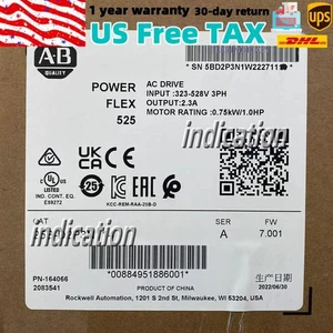 Allen-Bradley 25B-D2P3N114 PowerFlex 525 0.75kW 1Hp AC Drive US Free Tax - Picture 1 of 4