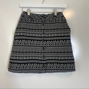 Minifalda Anthropologie Maeve Fieldnotes negra blanca abotonada 0 - Imagen 1 de 11