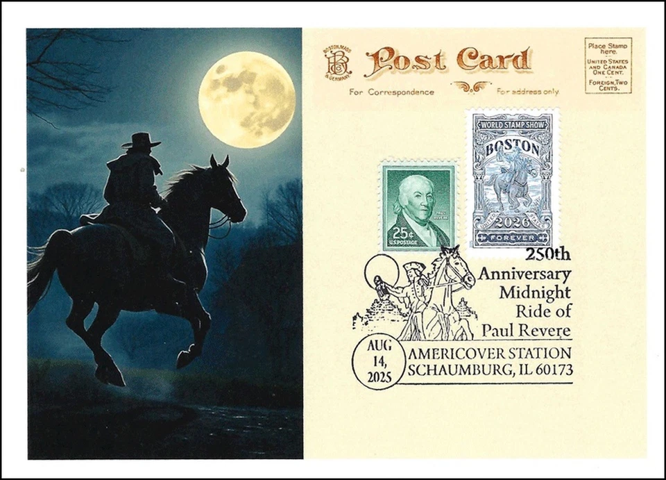 Sc. 6030 波士顿 2026 骑手单张龙卡美国邮戳组合 — 第 1/1 张图片