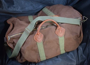 Bolso de Lona LL Bean XL Vintage Cuero Asas Inferior con Correa - Imagen 1 de 19
