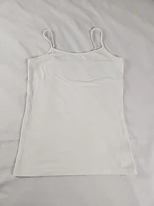 Cat & Jack Girls XL (14/16) White Spaghetti Strap Tank Top Cotton Blend  - Picture 1 of 9