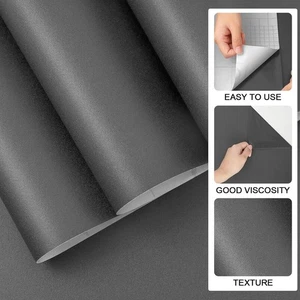 Practicalws Peel & Stick Contact Wallpaper -23.6" Wide x 236.2" Long - Dark Gray - Picture 1 of 5