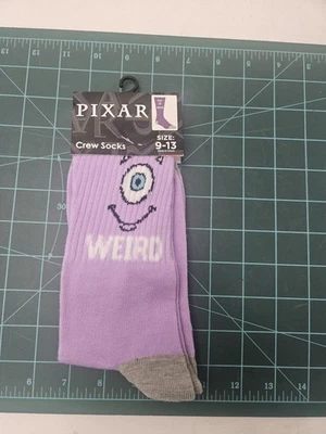 Disney Pixar Monsters Inc Graphic Novelty Crew Socks Adult Size 9-13 - Image 1 of 3