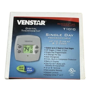 Venstar T1010 Single Day Programmable Digital Thermostat - Picture 1 of 3