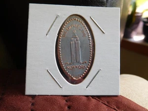 EG ELONGATED PENNY CENT THE EMPRIRE STATE NEW YORK BUILDING SOUVENIR NY COIN !!! - Picture 1 of 3