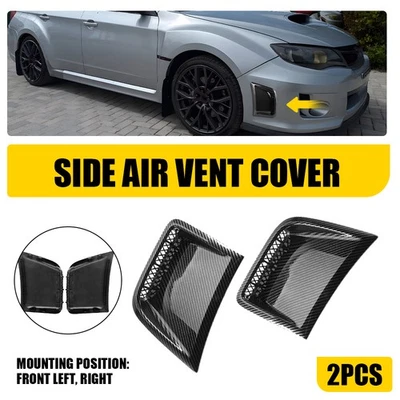 Parachoques delantero de fibra de carbono real para Subaru WRX STi 2008-2014 2 piezas ventilaciones de aire laterales Foto 1 de 4