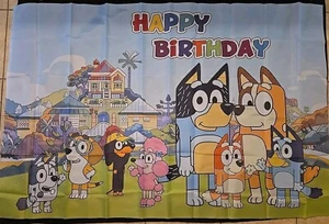 Bluey Birthday Set w/ 3x5ft Birthday Banner, Party Decor & Accessories For 10 - Picture 1 of 3