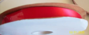 RED Single Face Satin Ribbon 5/8" Wide - YOU CHOOSE Yards Amount - Picture 1 of 3