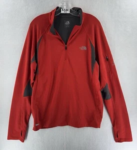 The North Face Men Large Vaporwick Jacket 1/4 Zip Top Flight Series Red - Picture 1 of 12