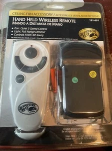 Hampton Bay Ceiling Fan Hand Held Wireless Remote Control 3 Speed 191-691 Dimmer - Picture 1 of 4