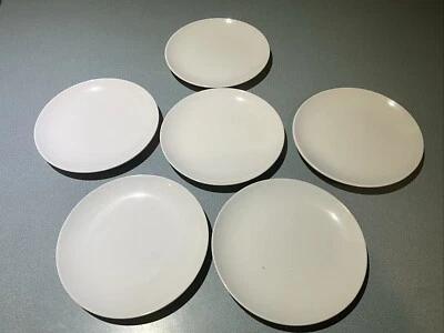 6 白色 IKEA OF SWEDEN SALAD PLATES 12011 实心设计 8.25 英寸免费 — 第 1/2 张图片
