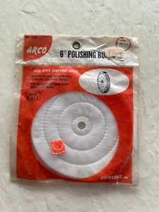 Vtg 6" Quality Muslim Polishing Buff Pad 1/2" Hole Jewelry Silverware Tools USA - Picture 1 of 1