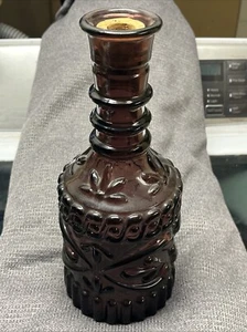 Vintage 60’s Jim Beam Amethyst Glass Whiskey Decanter Bottle No Top 10” - Bild 1 von 8