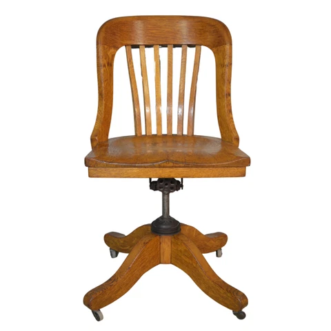 Antique Oak Office Chair, Swivel and Tilt #21548 Cover