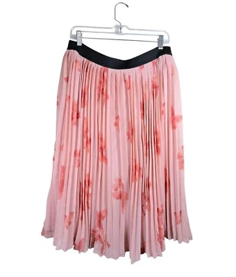Women's ELLE Pleated Midi Skirt- Size LARGE - Image 1 of 2