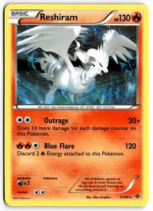 Pokemon TCG Reshiram 21/99 Black & White: Next Destinies Regular Rare NM/M - Picture 1 of 1