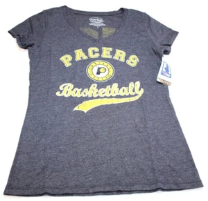 Indiana Pacers NBA Women's Premier Triblend Modest V-Neck T Shirt Gray Large L - Picture 1 of 3