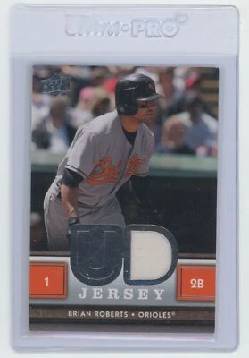 2008 Upper Deck UD Game Jersey Brian Roberts Baseball Card Baltimore Orioles - Image 1 of 2