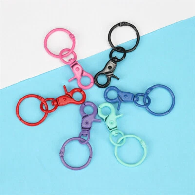 5 pcs Thicken Metal Lobster Clasps Swivel Hooks Clips Keyring Keychain Key Rings - Image 1 of 4