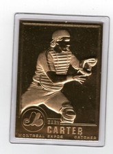 1996-03 Danbury Mint #8 Gary Carter 22kt Gold Card