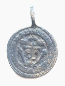 Ancient Russian Orthodox Bronze Medallion (Y25-04) - Picture 1 of 4