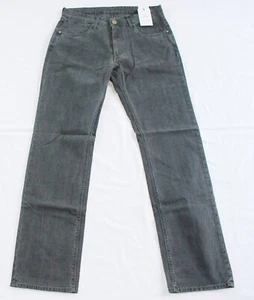 New ROBERT GRAHAM Classic Yates Denim Jeans CHECK Men's 32x34 Smoke Gray ITALY - Picture 1 of 14