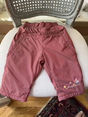 Детские брюки Catimini темно-красного цвета с хлопковой подкладкой Hersey Suze 6 месяцев - Изображение 1 из 4