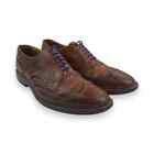Chaussures Allen Edmonds McTavish marron cuir détressé bout d'aile Oxford Brogue