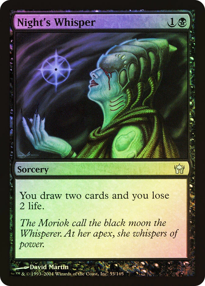 MTG FOIL Night's Whisper  - Fifth Dawn #55 - Image 1 of 1