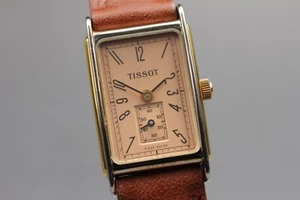 *N MINT* TISSOT A222 Small Second PINK GOLD Women 12mm Swiss QZ Watch From JAPAN - Picture 1 of 10