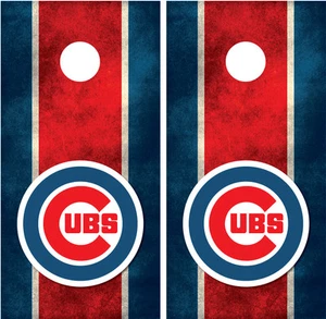 Chicago Cubs Cornhole Board Wraps Decals Graphics - Picture 1 of 3
