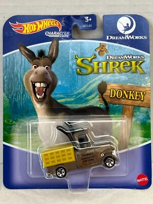 NIP 2023 Hot Wheels Character Cars Edition Dreamworks Shrek "Donkey" - Image 1 of 4