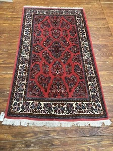 Antique Sarouk Vegetable Dye Floral Hand-knotted Area Rug 4’x6’10” - Picture 1 of 14