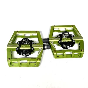 Funn Mamba doppelseitiges Klickpedal, 9/16 Zoll CrMo Achse (grün) - gebraucht - Bild 1 von 10