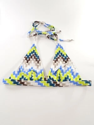 Milly Cabana Women's Color Block Halter Bikini TOP NWOT 98 Sz S - Image 1 of 4