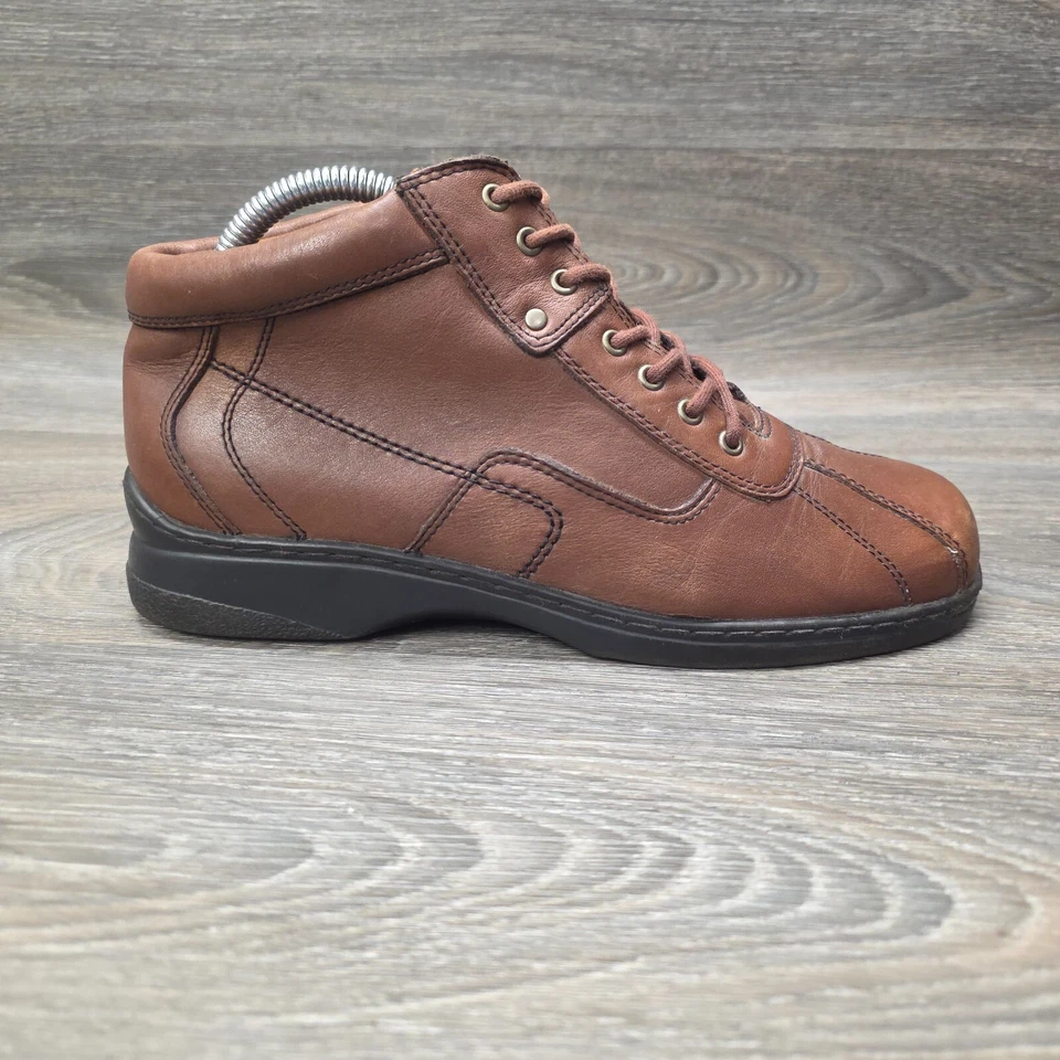 Naturalizer Floret Zapatos Mujer 8W Cuero Marrón Botas con Cordones Granola Niña 8 W Foto 1 de 4