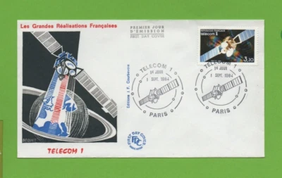 FDC 1984 - Large Achievement French - Telecom 1 ( Ref. 7794) - Image 1 of 2